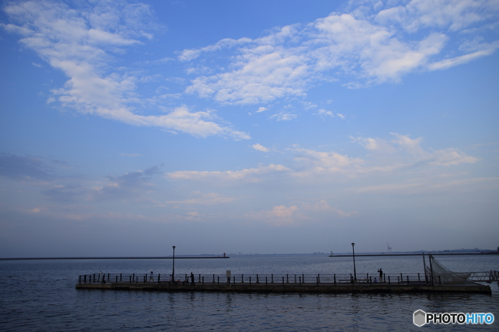 釣り人と夏の空！