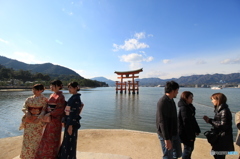 大鳥居と記念写真