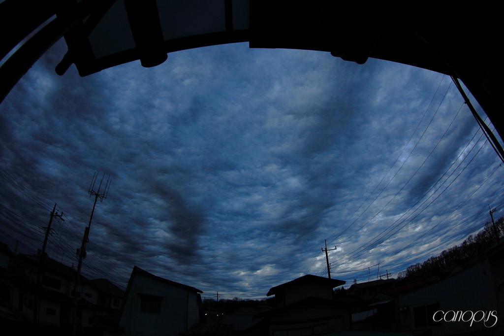 不思議な朝の雲