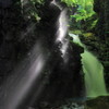 green waterfall
