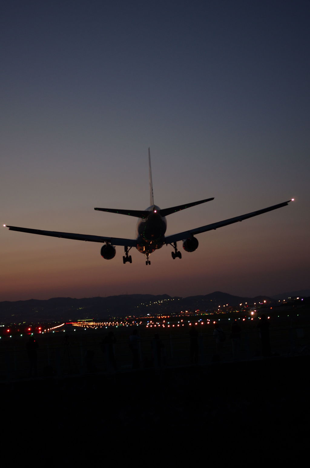 夕暮飛行機２