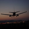 夕暮飛行機２