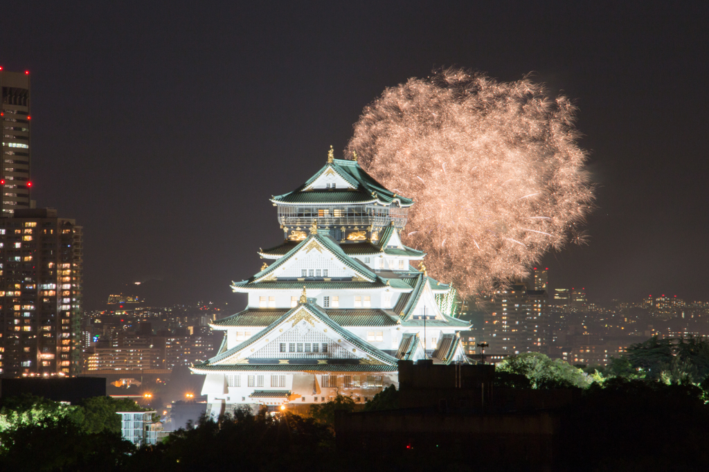 大阪城 花火 天神祭