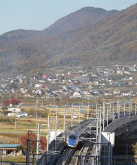 紅葉とE7系