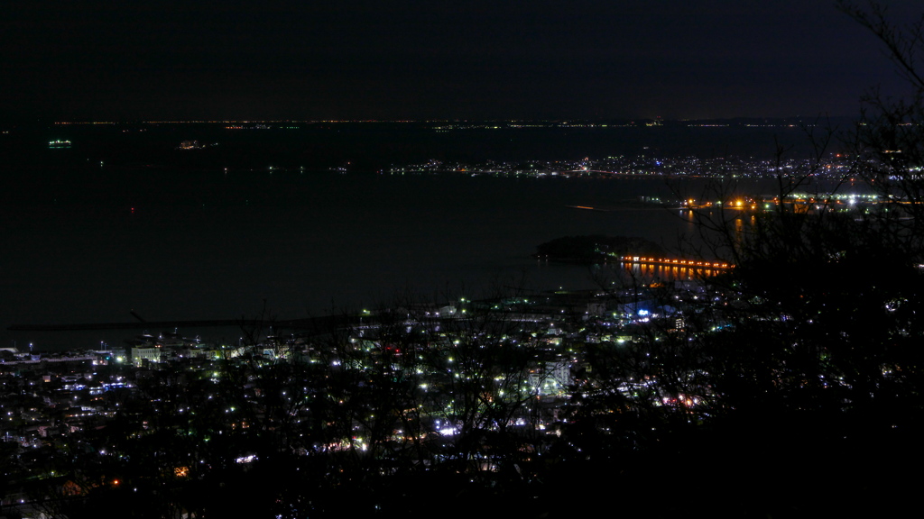 蒲郡　竹島周辺の夜景