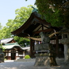 知立神社　拝殿と狛犬