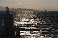 伊良湖岬　寒風の船出