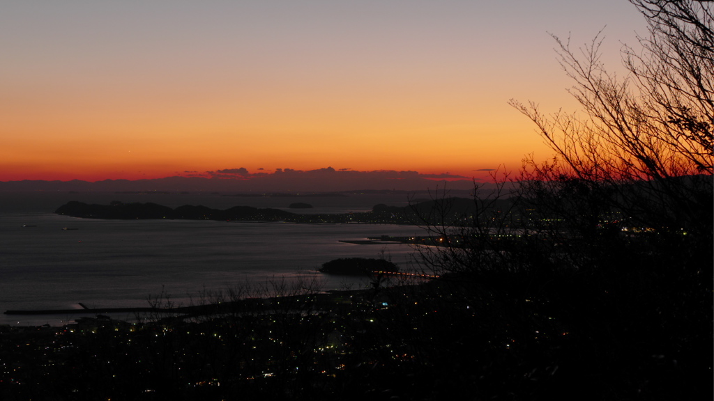 三河湾の黄昏