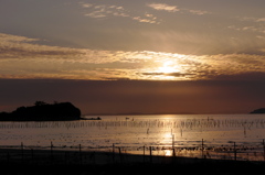 前島の夕日