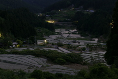 四谷千枚田　夕暮