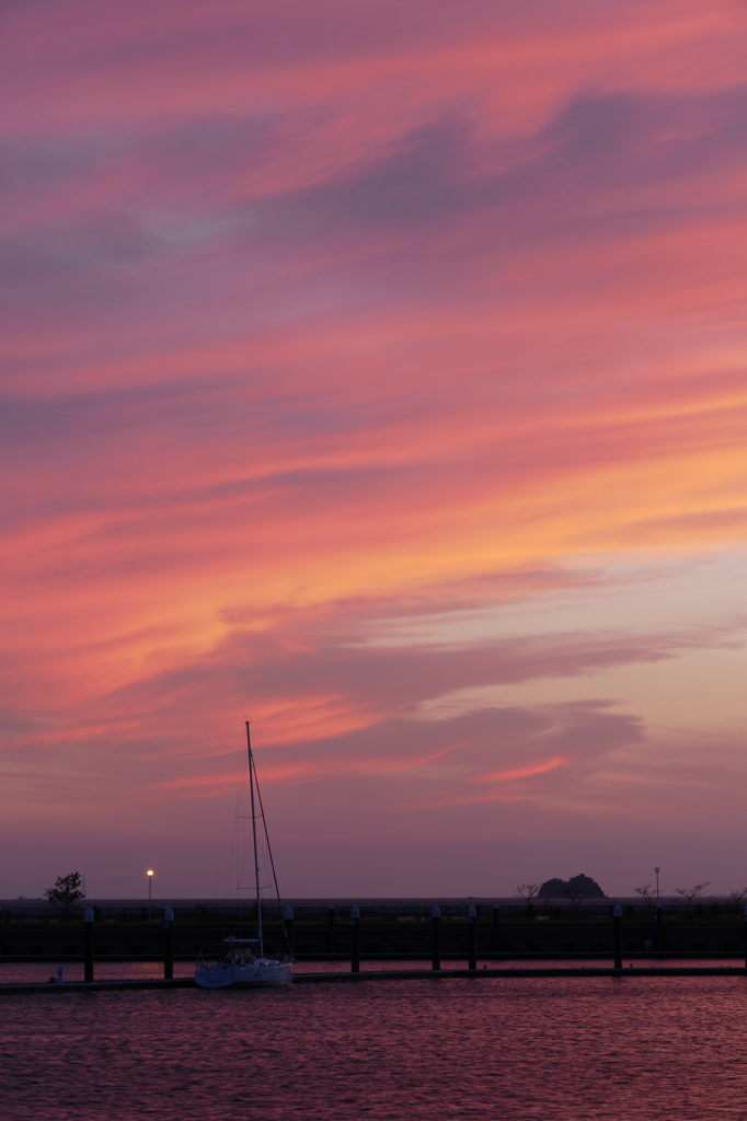 ラグーナの夕焼け-3（海側）