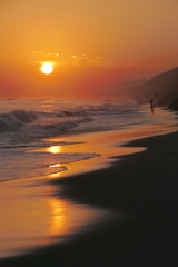 表浜の夕日
