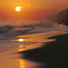 表浜の夕日