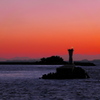夕闇の防波堤
