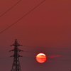 鉄塔の夕日