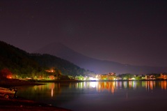 シルエット富士山