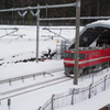 青函トンネルへ向かう貨物列車