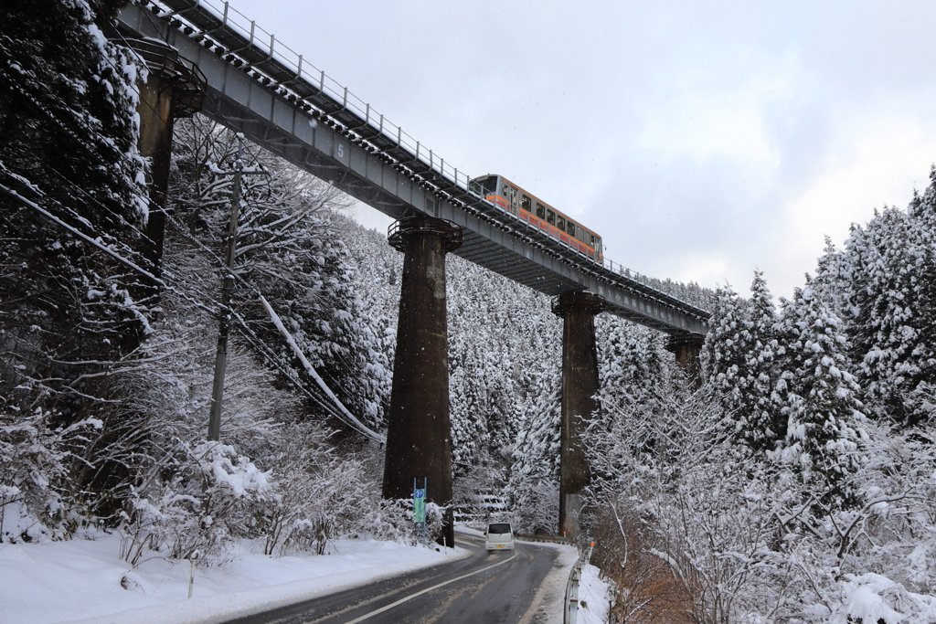 雪の第１小鳥原橋梁