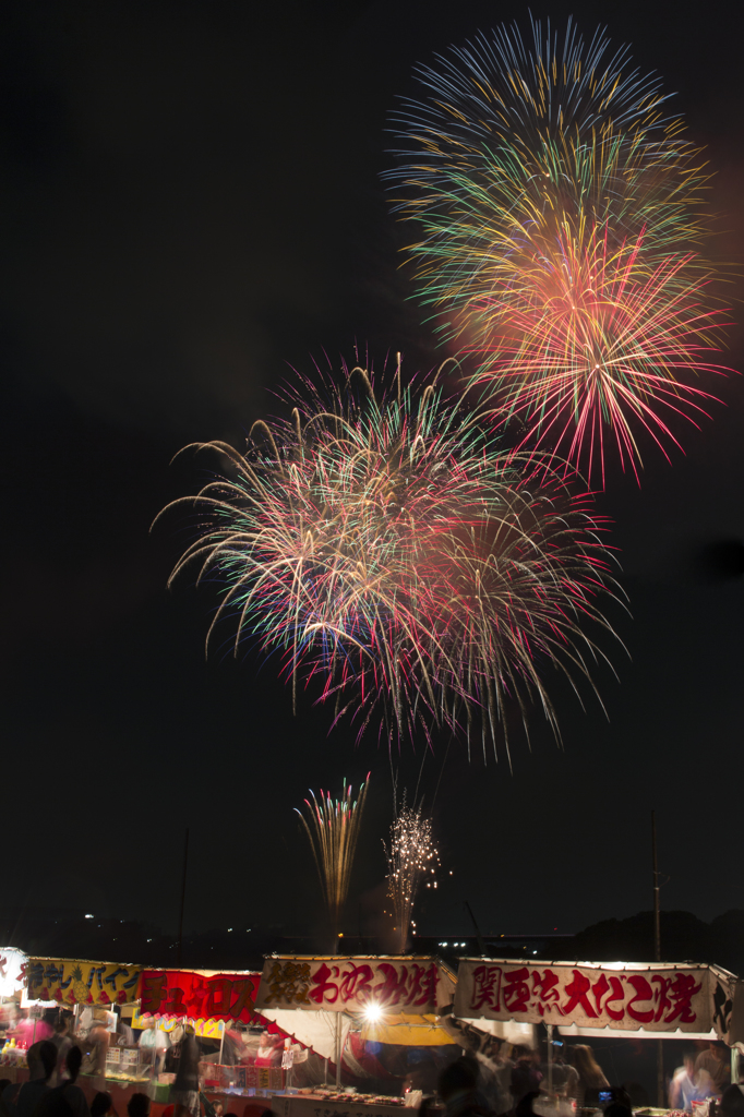 鮎まつりのスターマイン