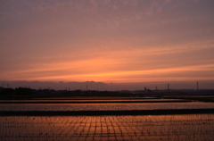 雨上がりの夕焼け