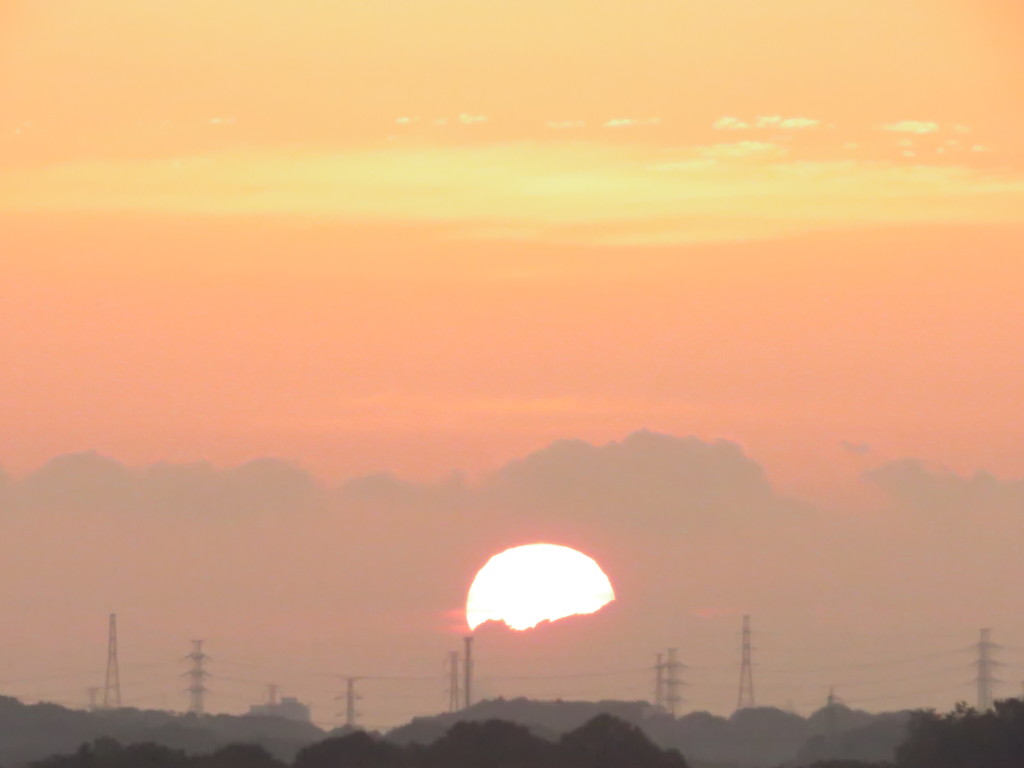 珍しい日の出