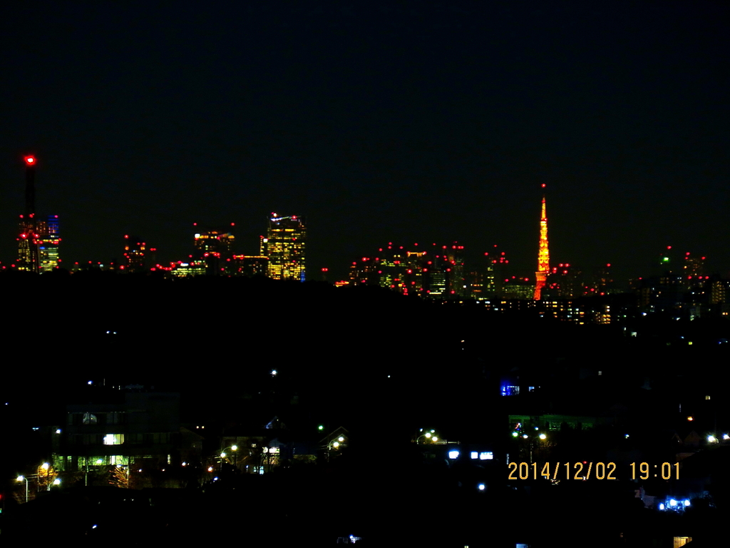 超高層ビル夜景