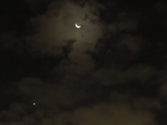 月と金星とスピカ