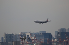 城南島からB滑走路へ着陸