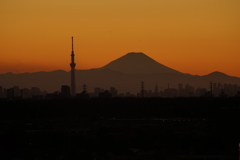 富士山とスカイツリー