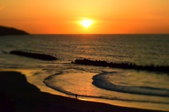 夕日