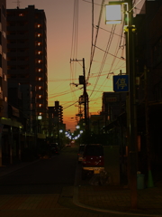 呉三条の夕日