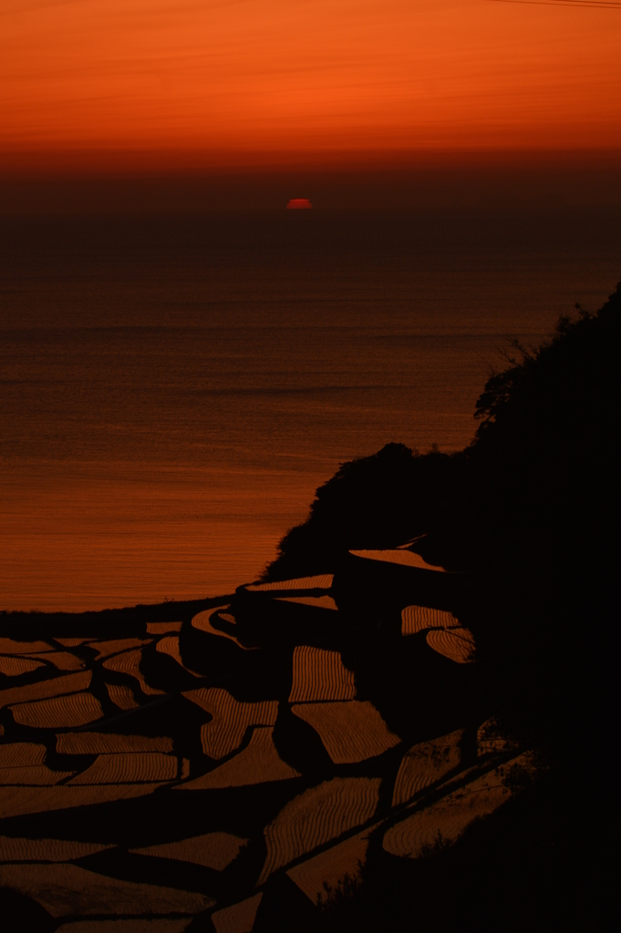 浜野浦の夕日⑦