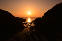 浜野浦の夕日②