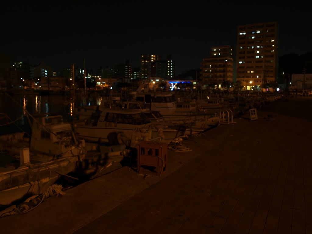 夜の船着場