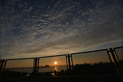 唐津湾に落ちる夕日 その３