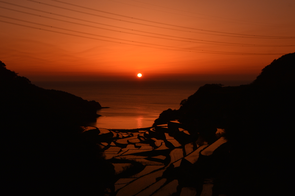 浜野浦の夕日⑥