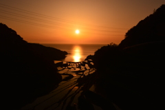 浜野浦の夕日③