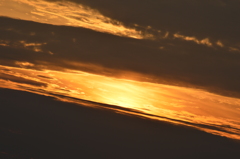 雲と夕日