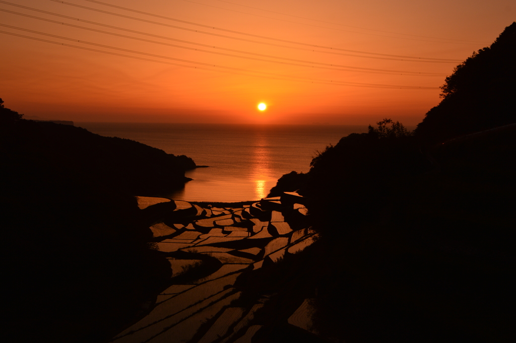 浜野浦の夕日⑤