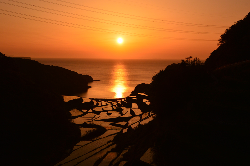 浜野浦の夕日④