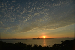 唐津湾に落ちる夕日 その４