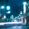夜の街道