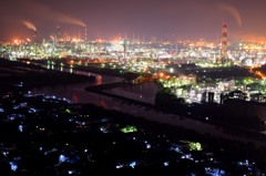 夜の水島一帯