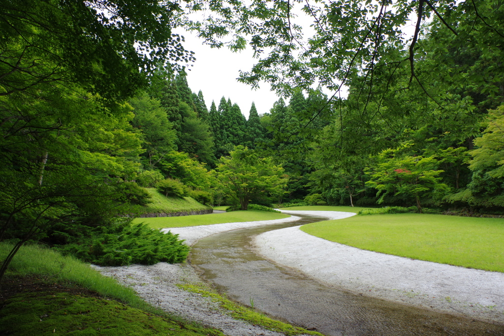 水心苑にて。