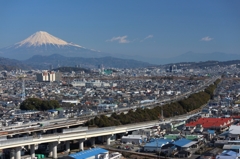 富士山の見える街