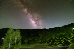 Milky Way with Rice terraces