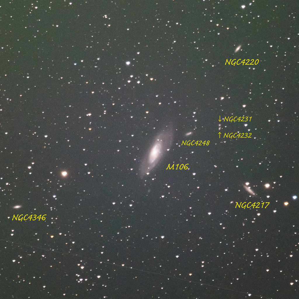 Messier 106 about 23 million light years