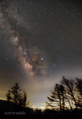 Milky Way above night view