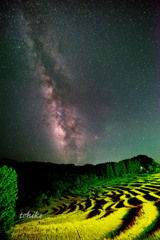 Milky Way across the rice terraces
