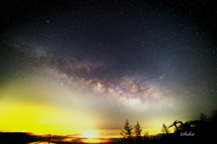 Milky Way above the City Lights